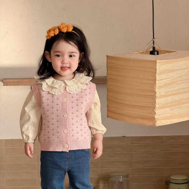 Knit Cardigan Infant - 2026 Spring New Baby Sleeveless Knitted