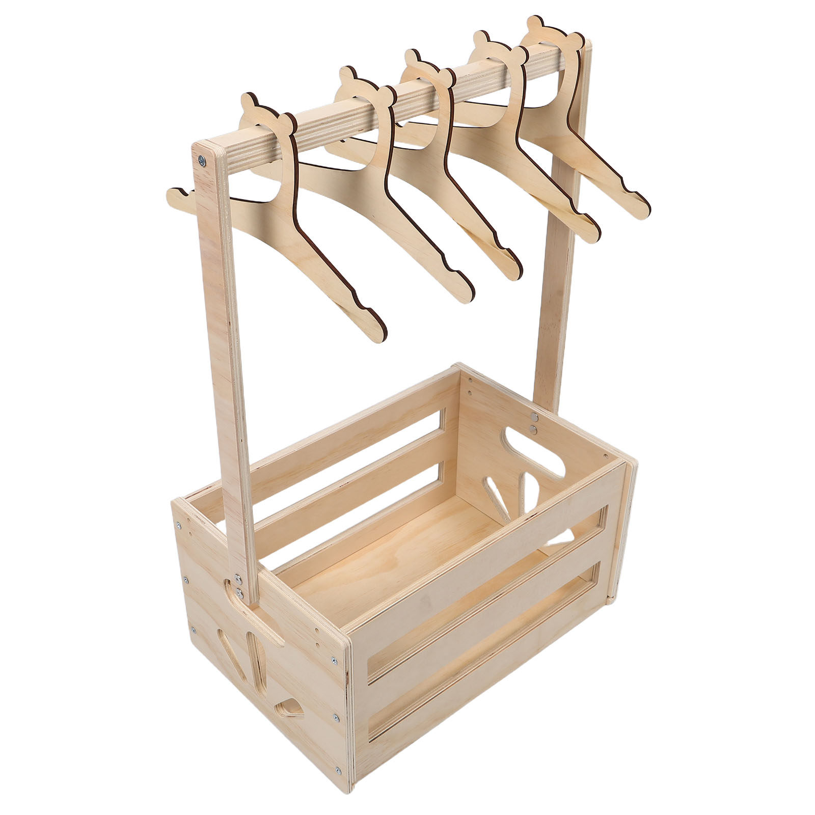 Baby Clothing Clearance - Wooden Baby Storage Crate Hamper Natural