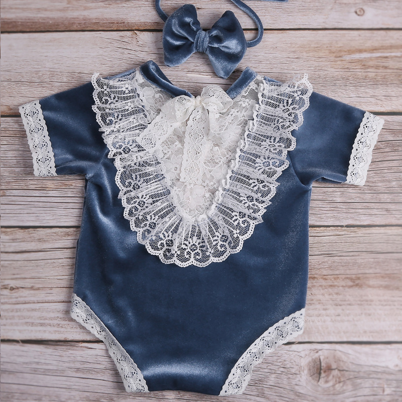 2pcs Newborn Photo Costume Vel - Baby Clothing Onesies avis et prix
