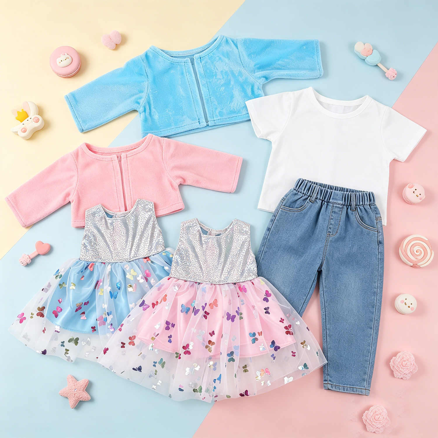 Cute 18 Inch Doll Clothes Set  - Knit Cardigan Infant avis et prix