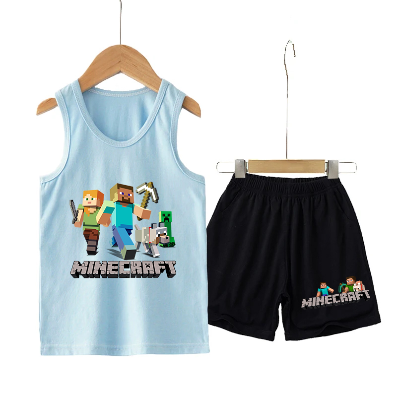 Minecrafted Children Vest+shor - Baby Clothing Sets Boy avis et prix