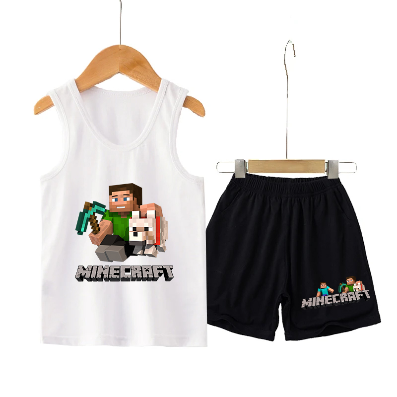 Minecrafted Children Vest+shor - Baby Clothing Sets Boy avis et prix