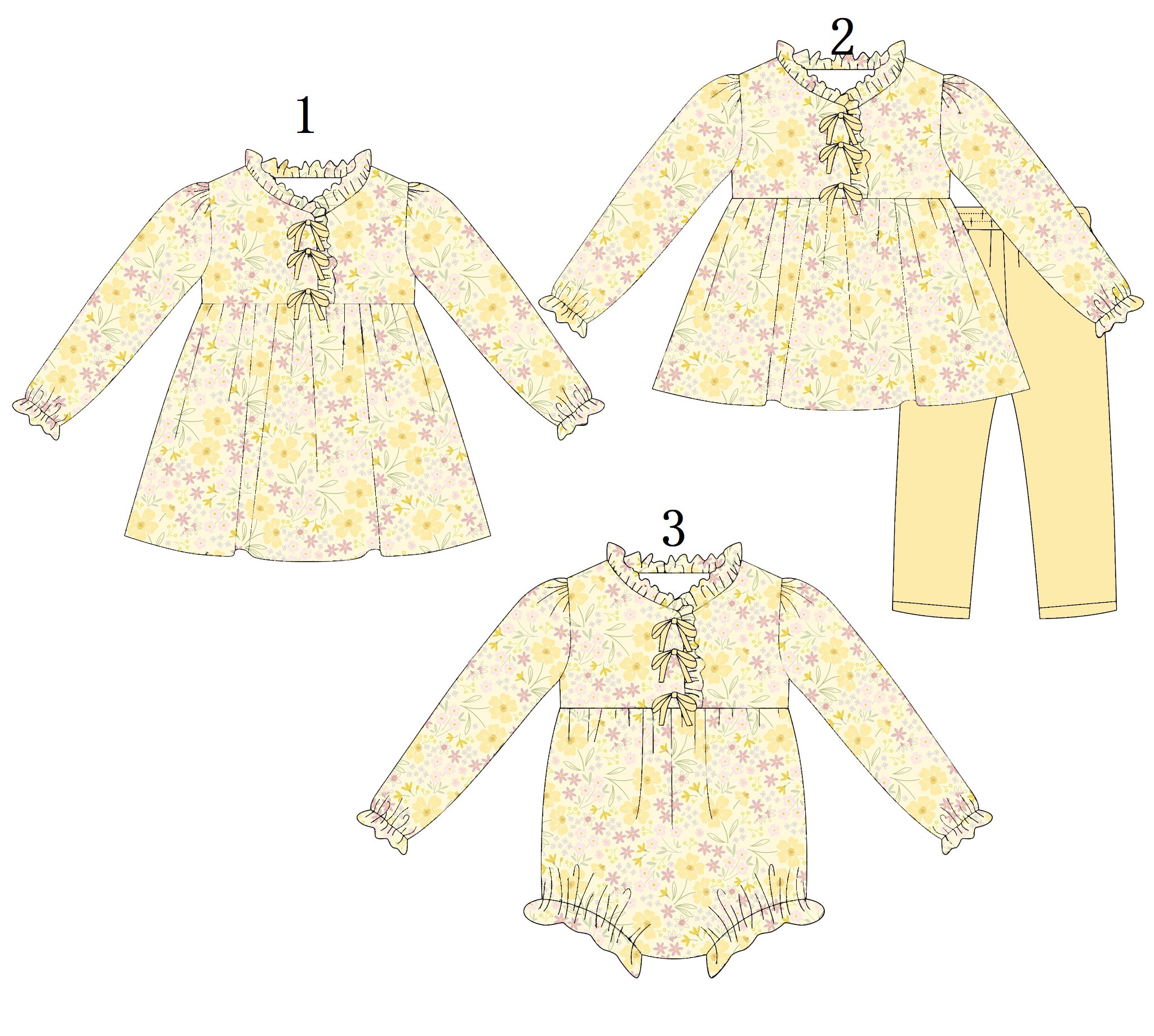 High Quality Yellow Floral Pri - Baby Clothing High Quality avis et prix