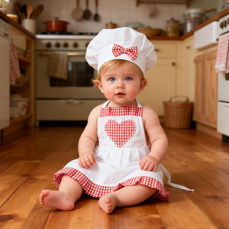 Red Gingham Baby Chef Costumes - Baby Clothing Products avis et prix