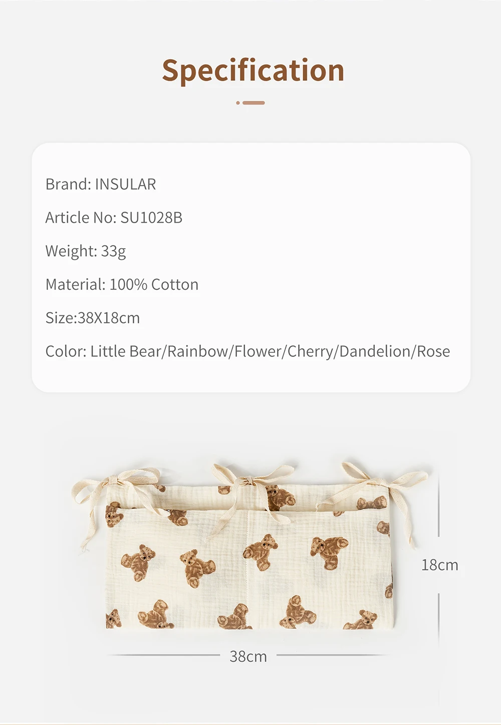 Baby Crib Organizer Cot Caddy  - Baby Clothing For Bed avis et prix