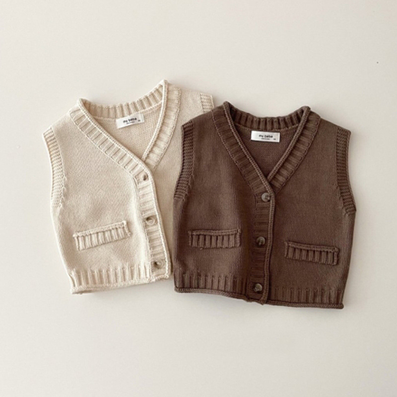 2025 Autumn New Baby Sleeveles - Knit Cardigan Infant avis et prix