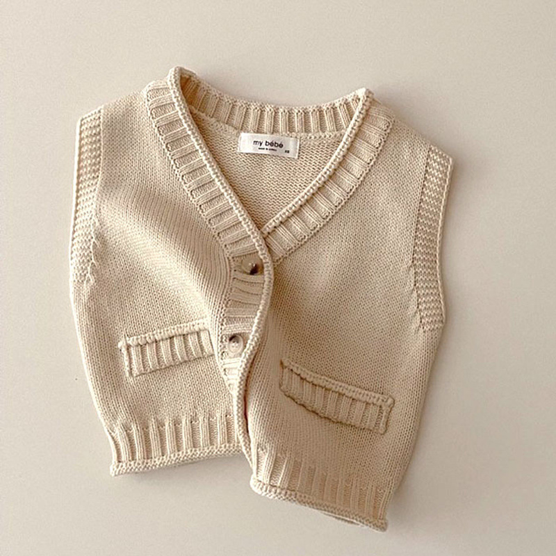 2025 Autumn New Baby Sleeveles - Knit Cardigan Infant avis et prix
