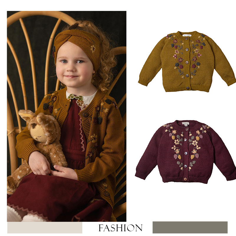 2024 Girls Knitted Cardigan Wo - Knit Cardigan Infant avis et prix
